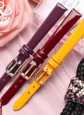 适配原厂小尺寸真皮手表带 GC聚利时CK女士H纤细小尺寸皮表带 6 8