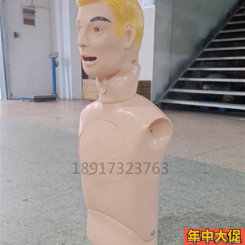 鼻胃管与气管护理模型 鼻饲管教学模型 成人上半身洗胃护理模型