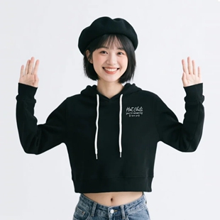 【卡拉美拉】2026连帽卫衣女短款小子宽松休闲百搭加绒加厚外套上