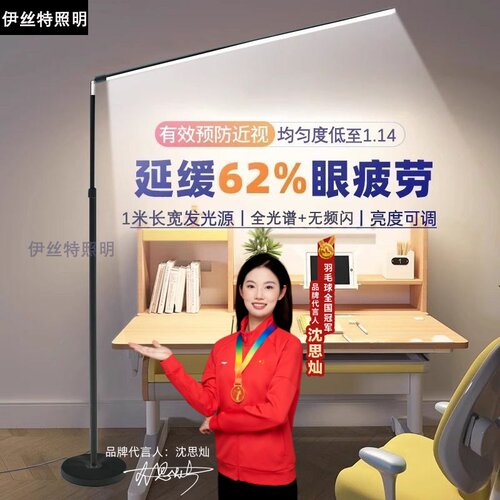 护眼LED升降落地灯学习阅读作业专用台灯钢琴遥控调光立式全光谱