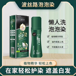 【新品】柏肤源波丝路染发膏泡泡染 懒人梳不伤头皮轻松使用