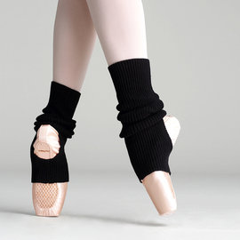 舞蹈護腿襪套短款秋冬加厚針織保暖練功襪套成人女防寒芭蕾舞護具圖片
