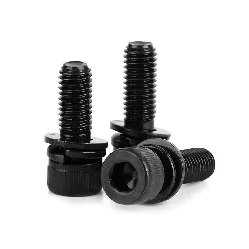 M4M5 304不锈钢k黑色圆柱头内六角组合螺丝螺栓*x10x20x25x35x40m