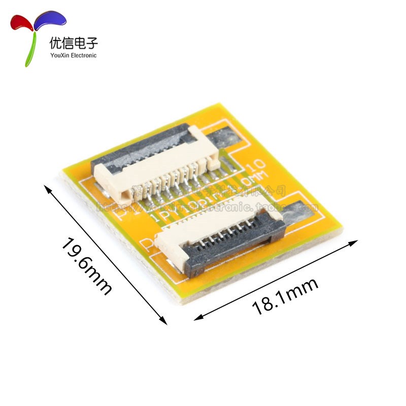 1.0mm间距4P/8/10//16/20/24/34/-40P FPC/FFC软排线扁平线延长板