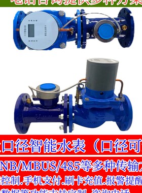 NB/4G无线远传阀控智能预付费水表 工业大口径法兰刷卡灌溉水表