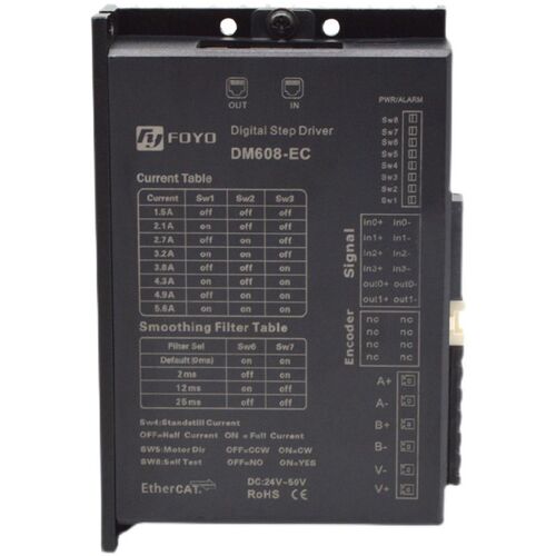 总线通讯式EtherCAT数字式步进电机驱动器直流控制器DM608-EC