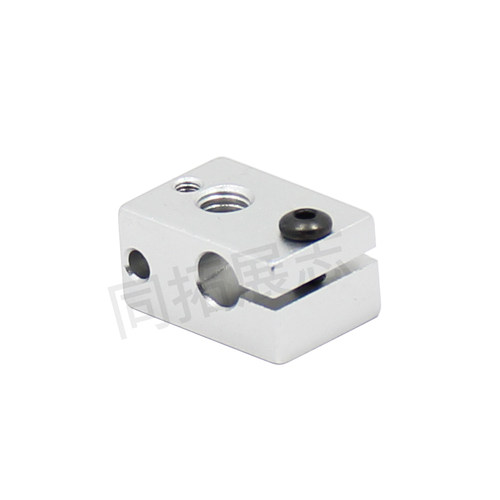 同拓3D打印机配件 新款E3D-V6加热块 兼容PT100传感器加热铝块