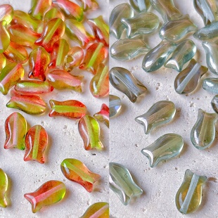 进口捷克珠10 6mm彩色小鱼珠手工串珠diy材料配件散珠饰品