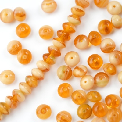 2颗装 进口捷克珠5*8mm算盘珠手工串珠手链项链耳环材料配件