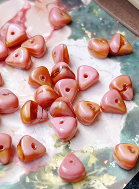 （10颗）进口捷克珠约8*9mm中孔三角形珠diy串珠手链项链耳环材料