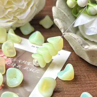 进口捷克珠9 12mm复古喇叭花琉璃珠手工串珠饰品DIY材料