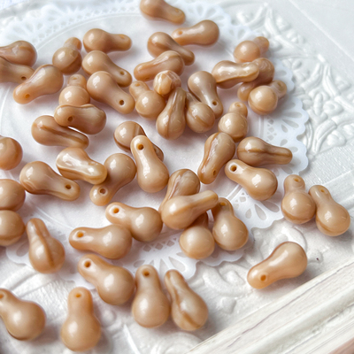 进口捷克珠6x11mm小葫芦珠手工DIY串珠手链项链耳环材料配件散珠