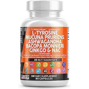 L-Tyrosine 1000mg Mucuna Pruriens 6000mg Bacopa Monnieri