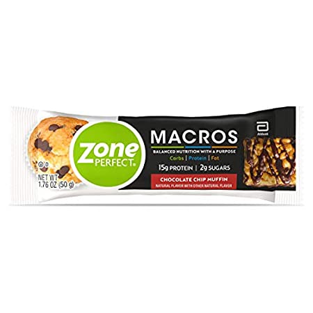 Zone Perfect Macros Protein Bars， with 15g Protein， 2g Su