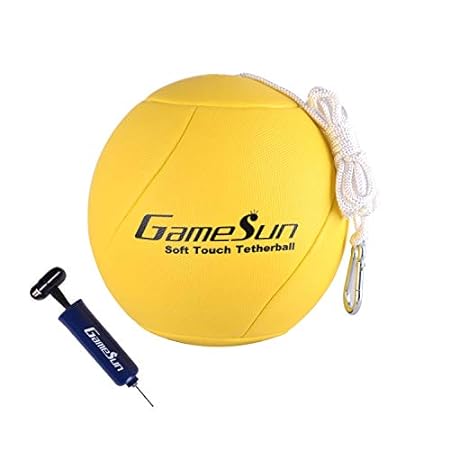 Tetherball Ball and Rope with Carabineer， Soft Touch， Por