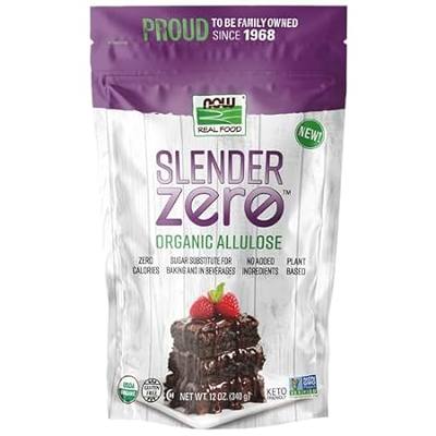 NOW Real Food， Slender Zero， Organic Allulose， Zero Calor