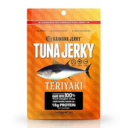 Kaimana Ahi Tuna Jerky Teriyaki 2 Ounce - Soft and Tasty