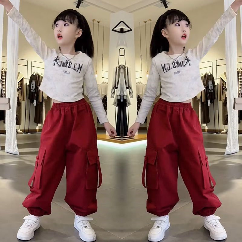 女童工装裤春秋大童秋季网红炸街时髦洋气阔腿裤秋款长裤儿童裤子,童装/婴儿装/亲子装,裤子,淘宝优惠券,粉丝福利购,淘宝优惠卷