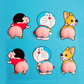 可爱卡通软屁屁冰箱贴蜡笔小新硅胶防磕碰防撞垫家用立体装 饰贴