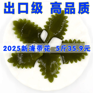 海带花盐渍荣成海带树叶形海带头花新鲜5斤箱火锅半干海带根花