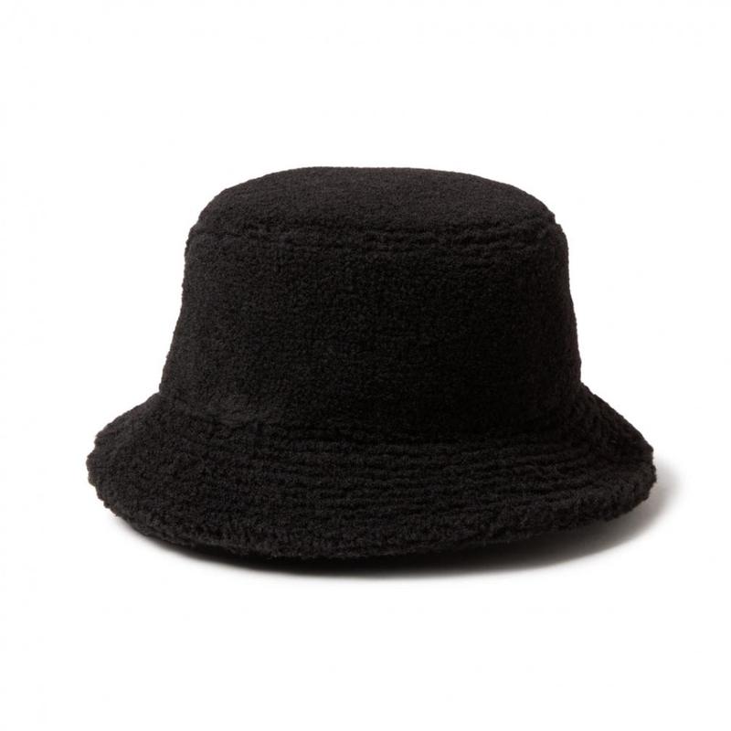 代购New Era男士帽子保暖防风毛绒黑色冬季户外渔夫帽新款简约