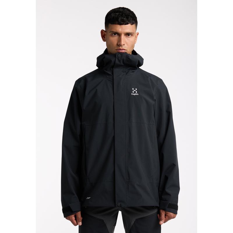 HAGLOFS男士冲锋衣防水透气防风硬壳外套连帽长袖户外夹克