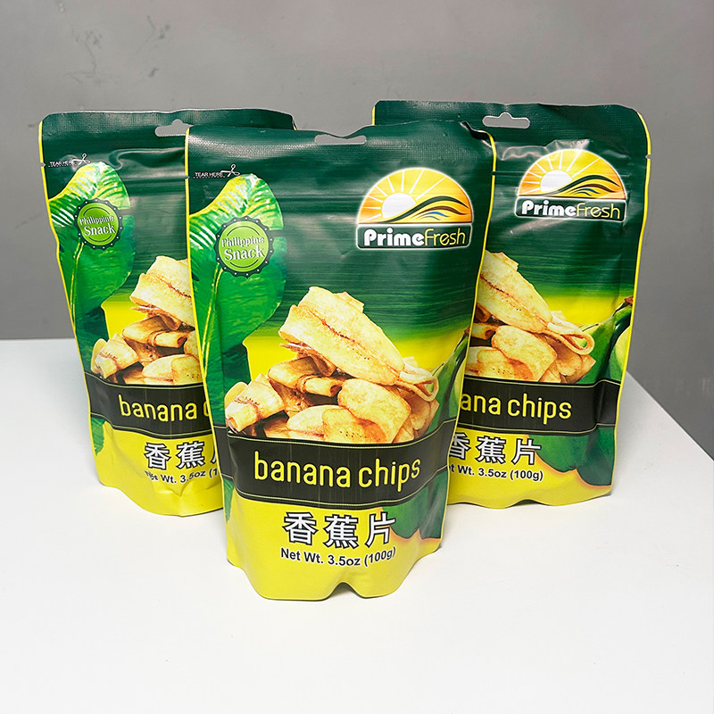 菲律宾进口prime fresh/菲乐宾香蕉片水果干薄片蜜饯脆片零食100g