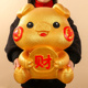 可爱卡通小猪储蓄罐金色招财存钱罐大号儿童生日礼物桌面招财摆件