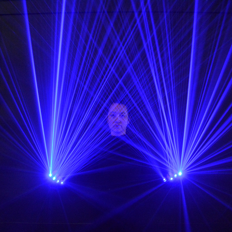 都荟 激光手套纯蓝LED发光钢铁侠镭射手套抖音激光舞团队演出道具