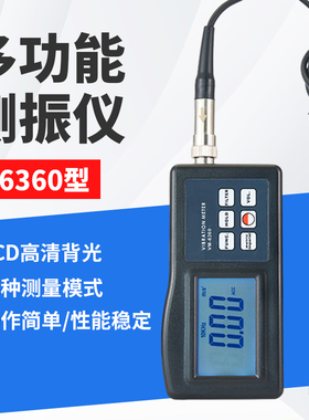 兰泰VM6360振动仪震动仪VM-6360测震仪带频率测振动仪器 VM6310