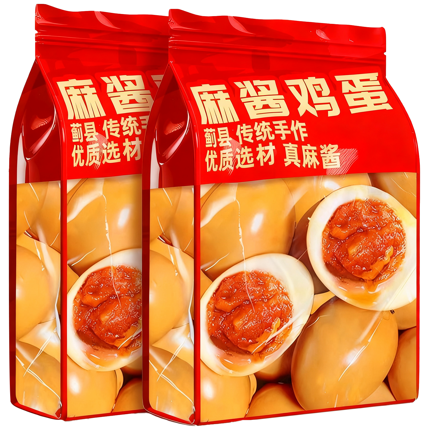 正宗天津蓟县麻酱鸡蛋开袋即食零食早餐不咸麻将腌制鸡蛋蓟州特产