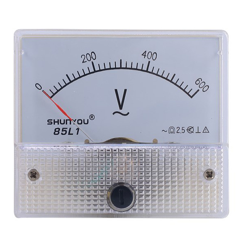 伊莱科交流电压表安装式电表85l1-v指针式工程测量1v-1000v可定制