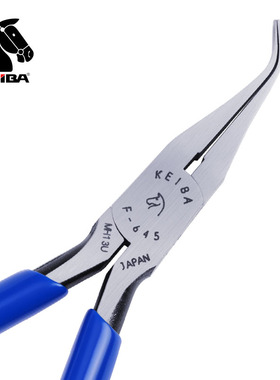KEIBA马牌进口F-645电子尖嘴钳45°曲型无牙尖咀钳弯头夹持140mm