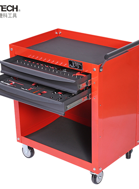 捷科工具车带工具121件维修车多功能五金工具推车汽修机修RC-121S