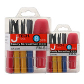 捷科螺丝刀套装 螺丝批组套小十字一字异型起子组 中号软手柄家庭装