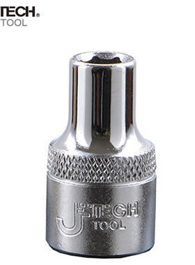 捷科1/4六角公制套筒6.35mm铬钒钢强耐冲击小飞套筒子 SK1/4-4-14