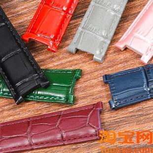 原装适用卡地亚帕莎PASHA系列真皮手表带男女款专用凹口牛皮表带