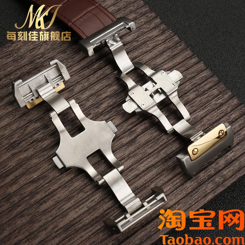 原装适用卡地亚桑托斯表带表带男女山度士表带Santos100牛皮手表