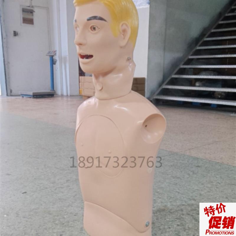 鼻胃管与气管护理模型鼻饲管教学模型成人上半U身洗胃护理模型