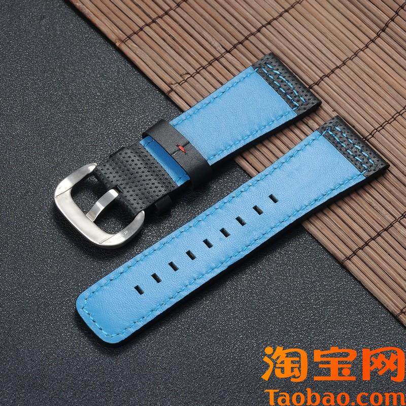 原装适用CARTY网孔牛皮表带七个星期五28mm表链男手表配件皮带