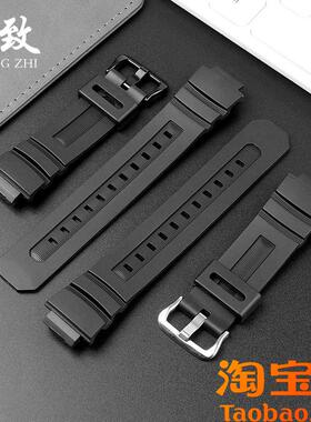 原装适用卡西欧防水表带AW-591/590/5230AWG-M100/101UI硅胶凸口