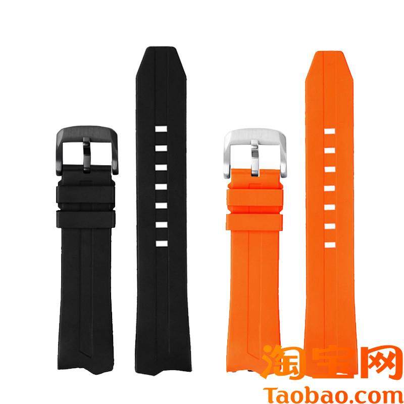 原装适用橡胶表带Hamilton汉米尔顿猫王80周年探险H2458533124551