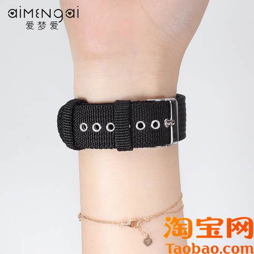 原装适用精工5号黑绿水鬼航海王红蓝可乐圈鲍鱼罐头帆布尼龙表带