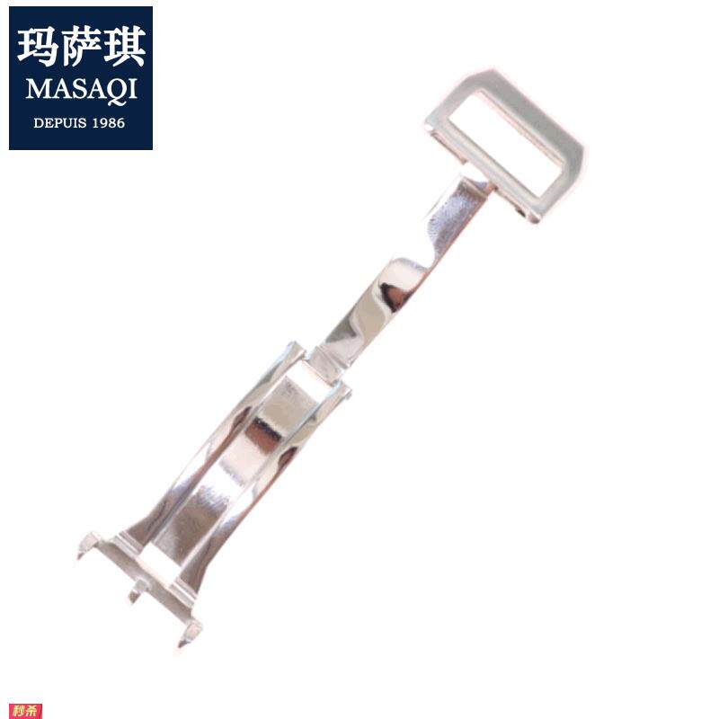 适用原装手表配件蝴蝶扣折叠扣表扣代用万国飞行员葡萄牙18mm男款