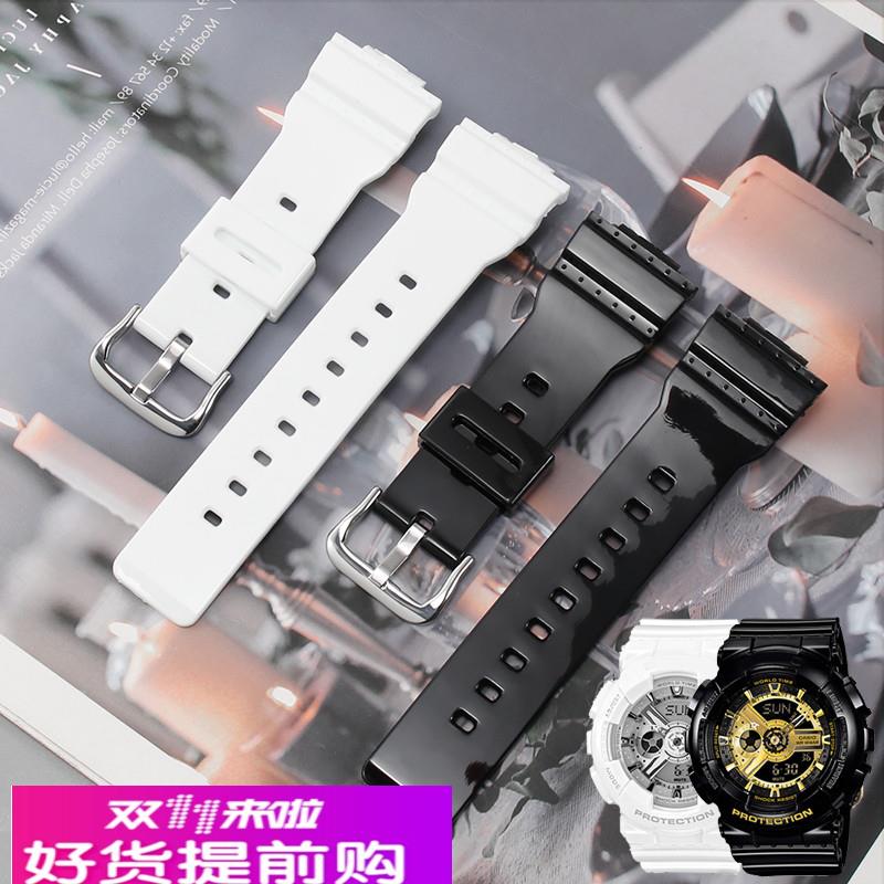 适用原厂硅胶手表带卡西欧babyg系列女款BA-110100120130300黑