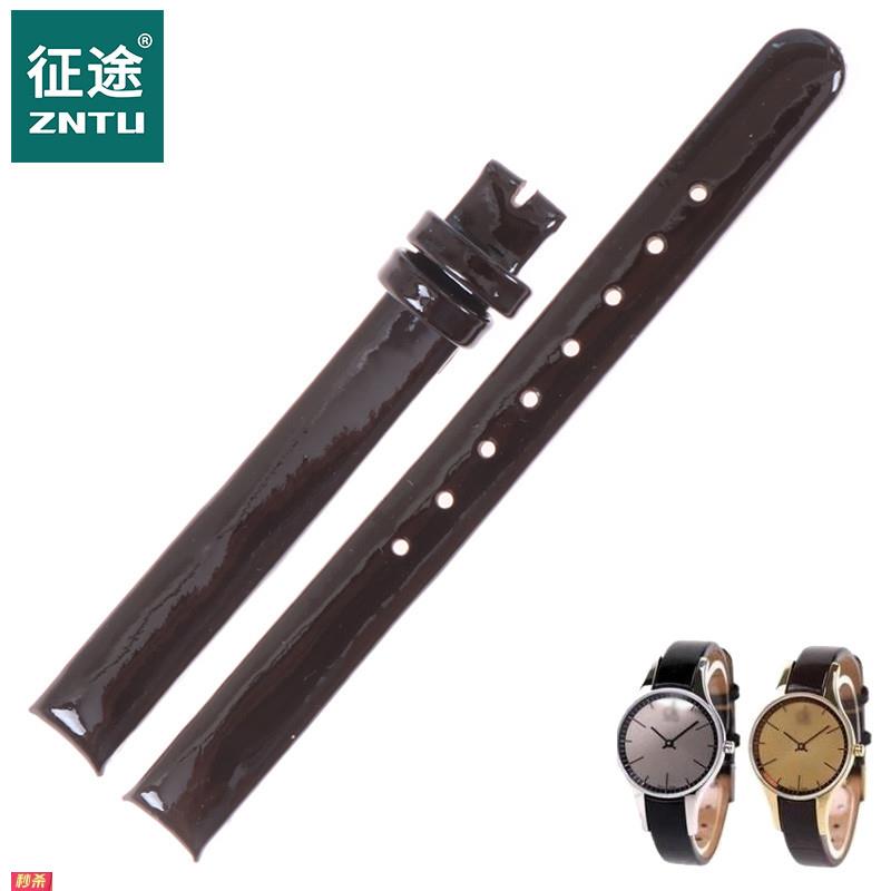 适用原装代用CK手表带女K43231K43232K43236专用弧口真皮表带针扣