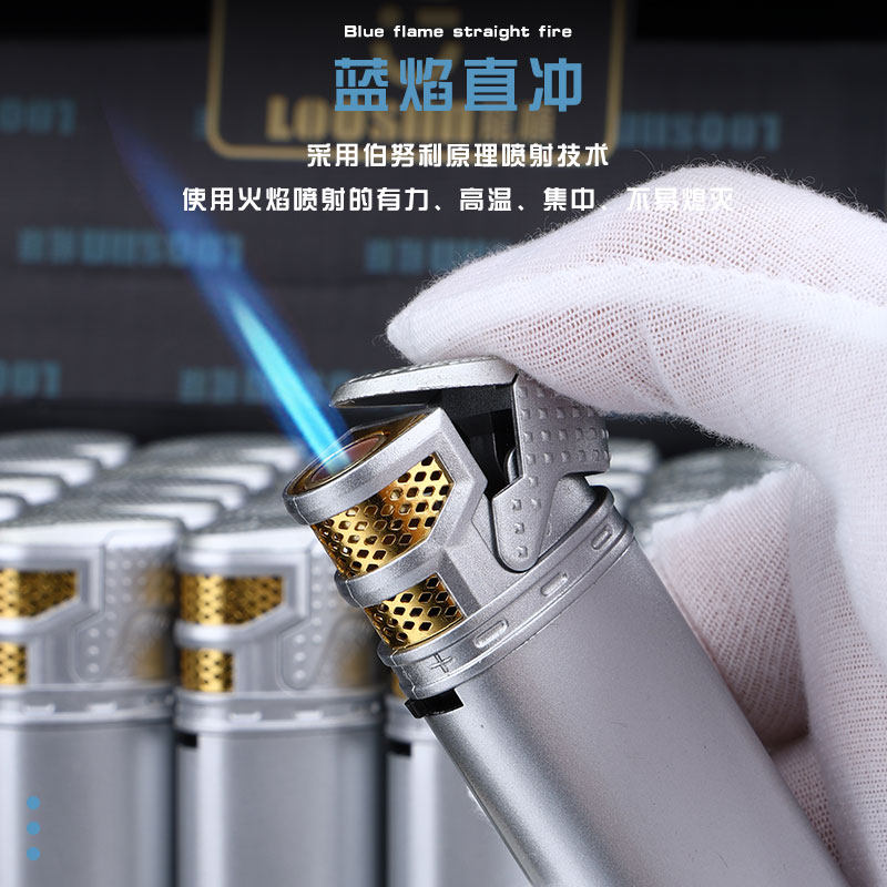 大号打火机直冲蓝色火焰金属耐用个性创意新潮便利店超市批发刻字