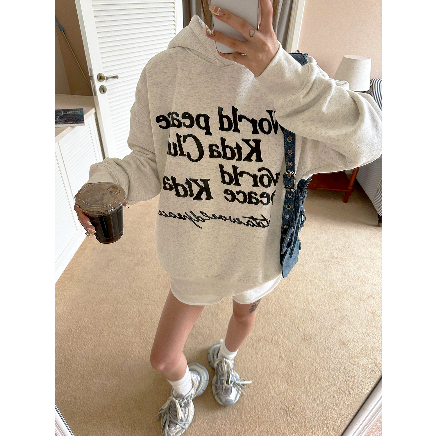 KTDA国潮基础字母情侣加绒卫衣