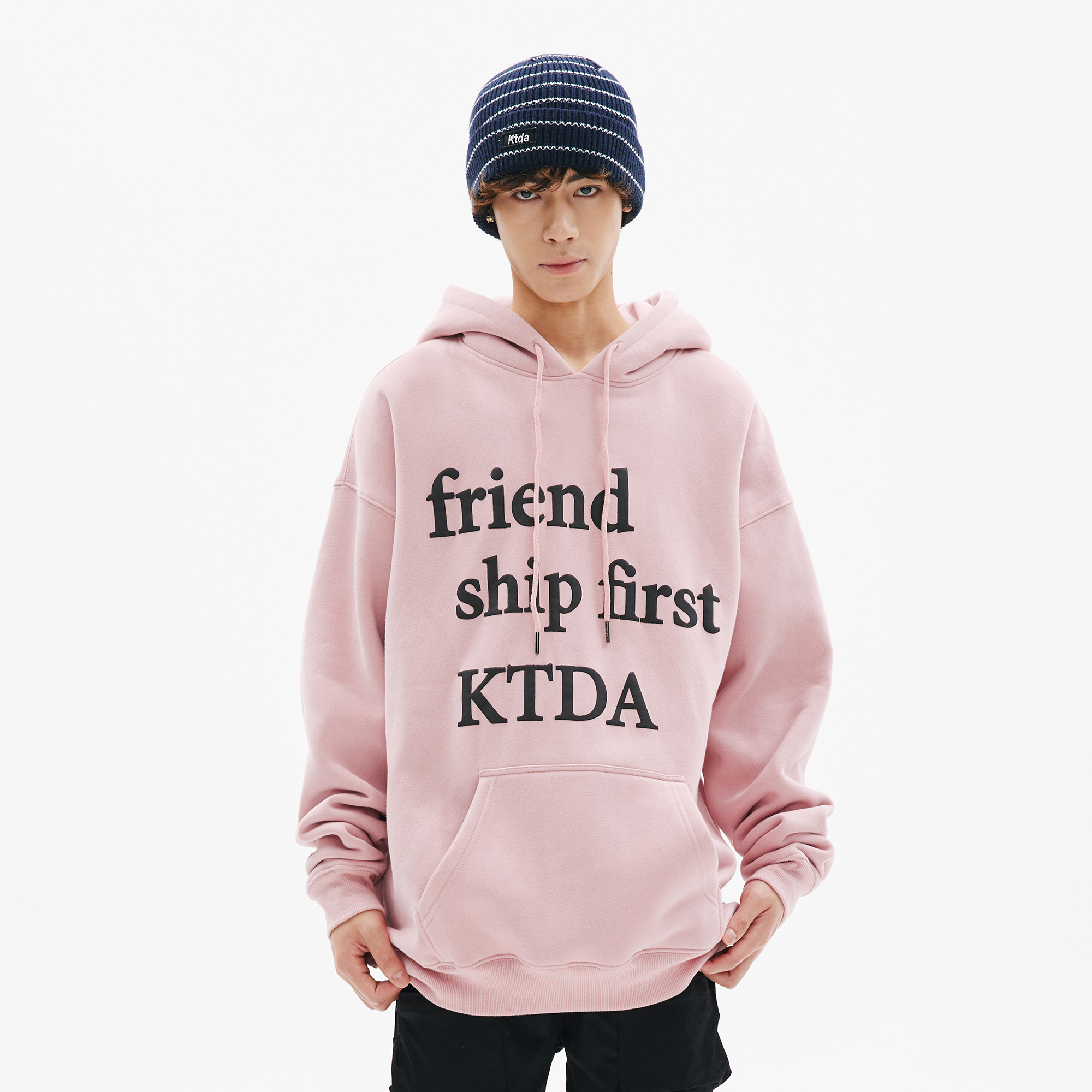 KTDA发泡标语印花卫衣国潮宽松