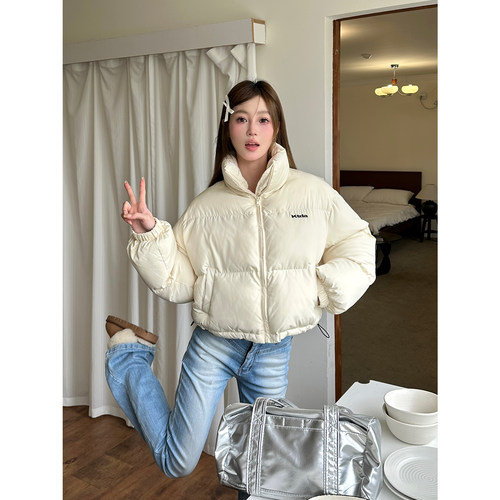 KTDA字母刺绣面包服加厚外套保暖